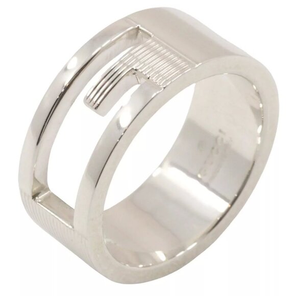 GUCCI Branded G Ring Silver925 #5.75(US Size) 7.3g Women - Picture 1 of 6